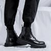 Высококачественные мужские модные мотоциклетные ботинки с высоким голенищем, удобные повседневные черные панк-кожаные ботинки, новые уличные нескользящие ботинки на толстой подошве