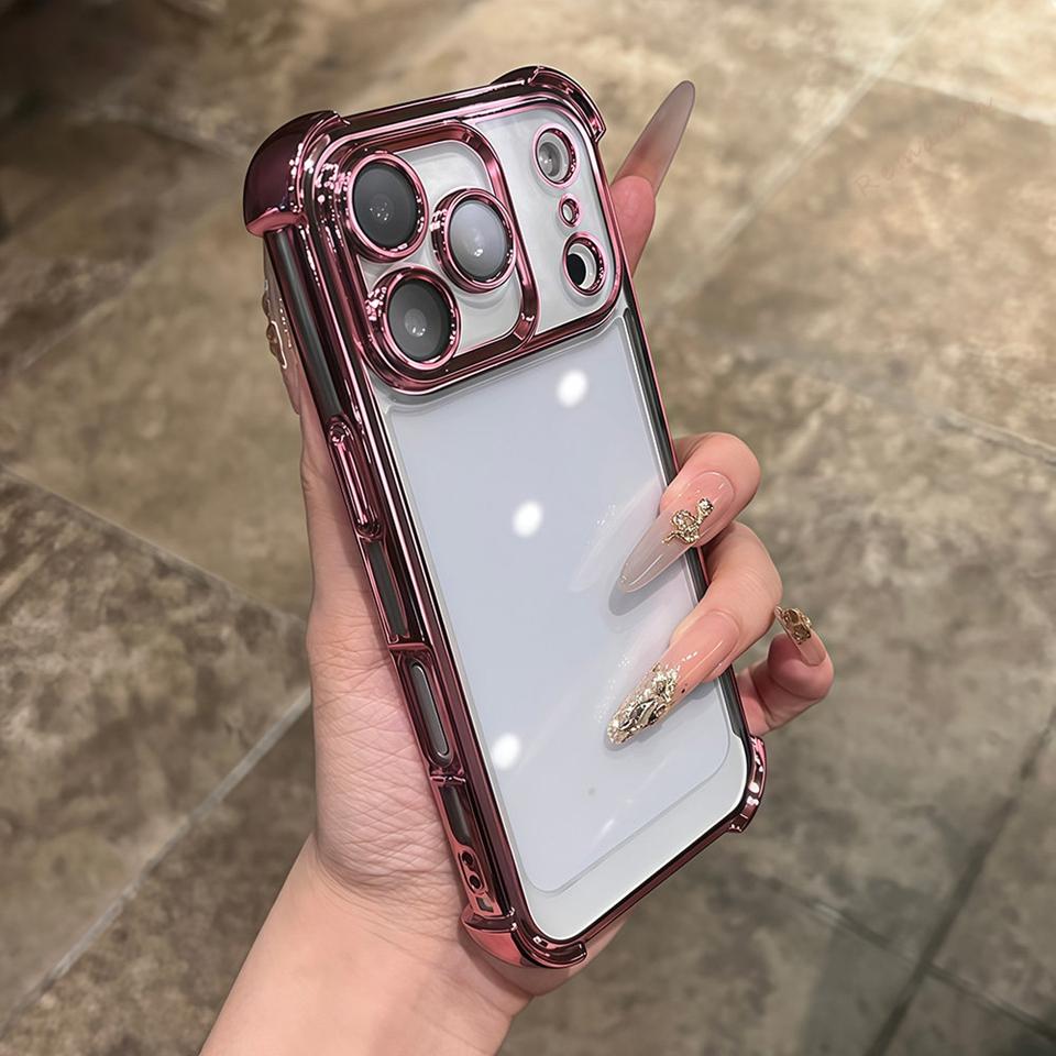 Ударопрочный чехол для телефона Для For Iphone 1 14 13 11 12 16 17 Air Pro Max 14 1 Plus 16Pro 17Pro Силиконовый Прозрачный Покрытие Защитная Крышка
