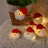 1pc Christmas String Lights with Red Hat Santa Claus 10/20LED Battery Powered For Home Indoor Outdoor Yard Holiday Xmas Decor