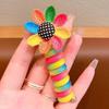 Children Curly Telephone Line Hair Loop Baby Girl Ponytail Tie Magic Tool  Candy Color Changing Plastic Rubber Bands for Hair