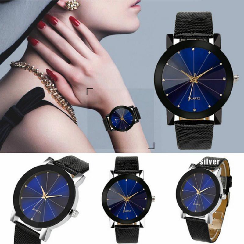 Женские аналоговые кварцевые наручные часы с кожаным ремешком из нержавеющей стали и циферблатом Uhren Montre-браслет