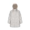Aolaiyi Women's Mid-Length Detachable Hood Down Jacket