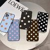 Простой черно-белый горошек Подходит для чехла на телефон iPhone 16 15 Promax iPhone 14 11 12 Высококачественный 13 Pro Силиконовый