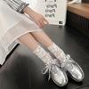 Spring Ballet Shoes Soft-soled Ladies Sneakers Silver Shoes