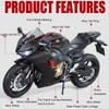 Большой 1:9 ZX-10R Honda CBR1000RR Модель мотоцикла Игрушка Шарнирное рулевое управление Амортизация Модели двигателей Лучшие игрушки для детей