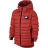 Solid Color Logo Print Hooded Long Sleeve Down Jacket Kids Outerwear University-Red 856080-657