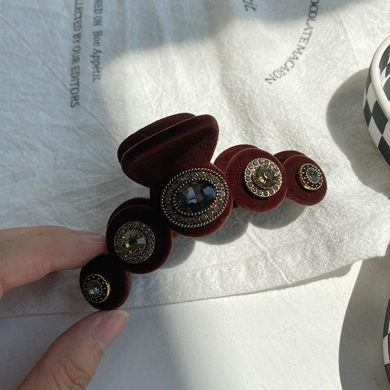 Барочные хрустальные заколки для волос, украшения для женщин, китайский бутик, головной убор, роскошные украшения для волос ручной работы с драгоценными камнями, заколки