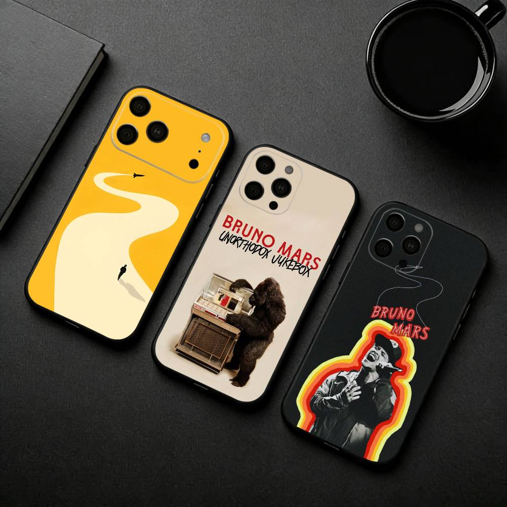 Чехол для телефона с изображением талантливого певца B-Bruno M-Mars для iPhone 17pro, 16,15,14,13,12,11 X XR Plus, Другие Мягкий Черный Чехол