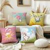 Мультяшный Кролик Удачи Розовый Милый Наволочка Подушка Декор Комната Дом Диван Гостиная Офис Авто Нордик Простота