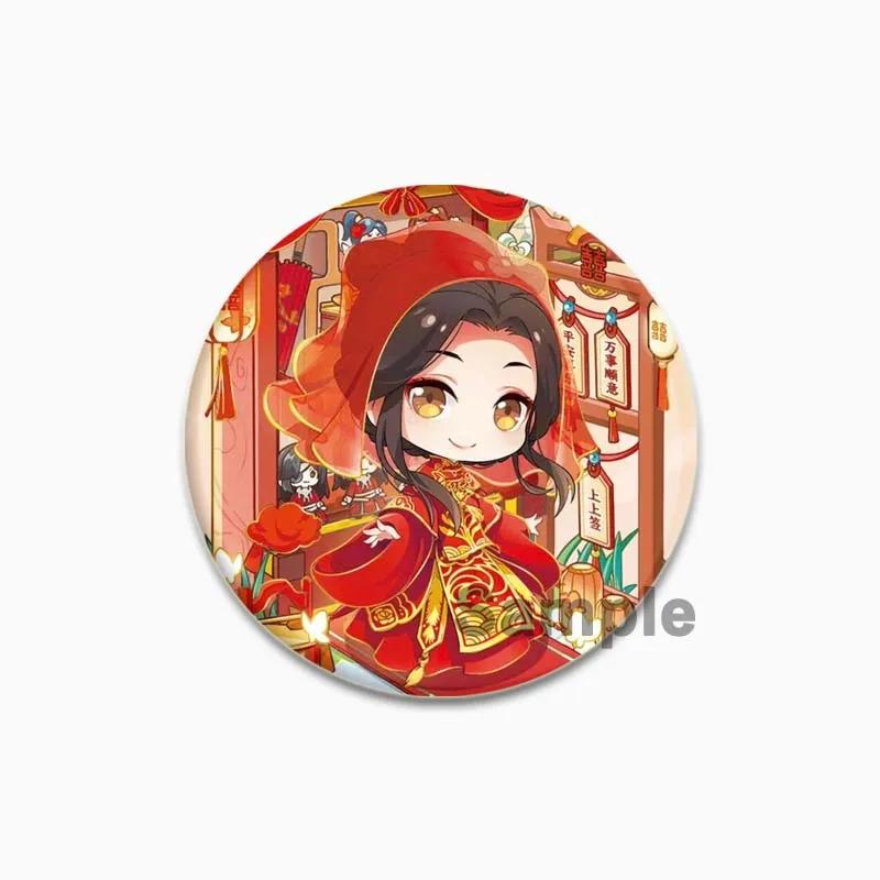 32/44/58 мм значок благословения небесного чиновника Huacheng Xie Lian аниме-броши ручной работы милые эмалевые булавки для воротника одежды украшения 44/58 мм