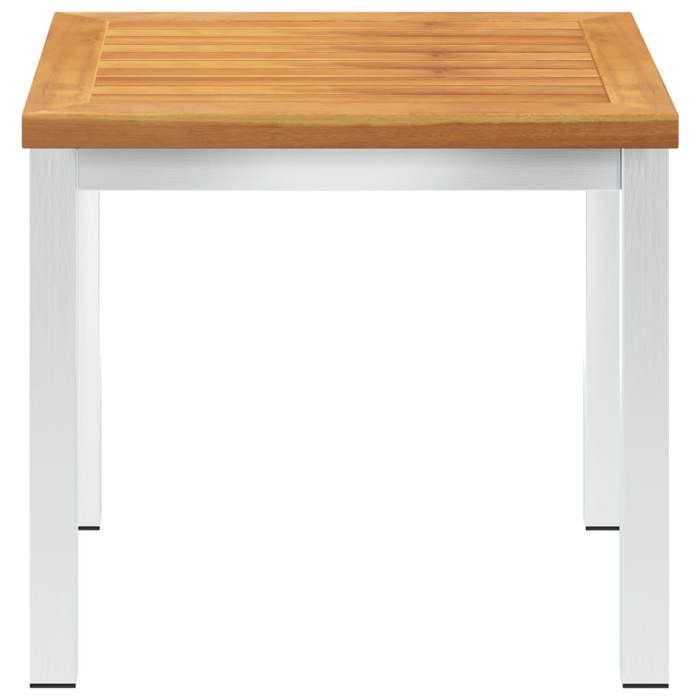 VidaXL Table d'Appoint de Jardin Table Basse de Piscine Table d'Appoint de Patio Extérieur 45x45x38 cm Acier Inoxydable 46492