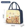Cartoon Capybara Kids Insulated Lunch Bag - Portable School Lunch Box