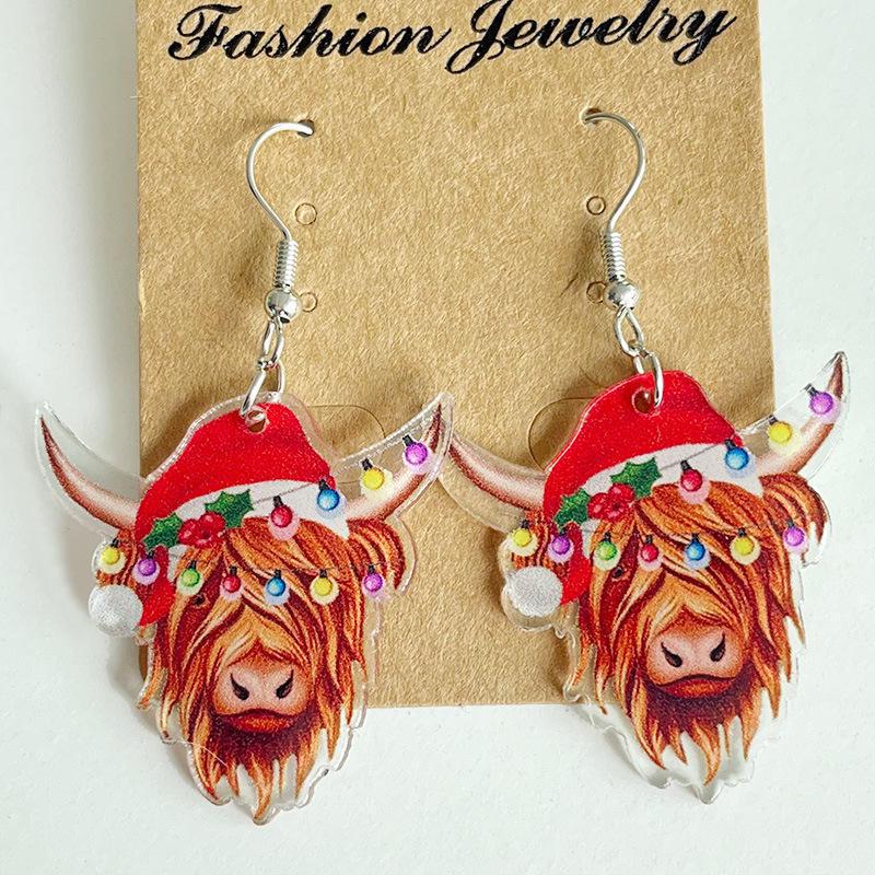 Festive Cartoon Christmas Earrings: Cute, Creative Ear Hooks for a Fun Holiday Atmosphere