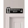Dramatic Exit" Humor Metal Door Toppers - Movie Plot Inspired Decorative Signs, Wall Art Plaques For Home And Office, Perfect Gift For New Homeowners