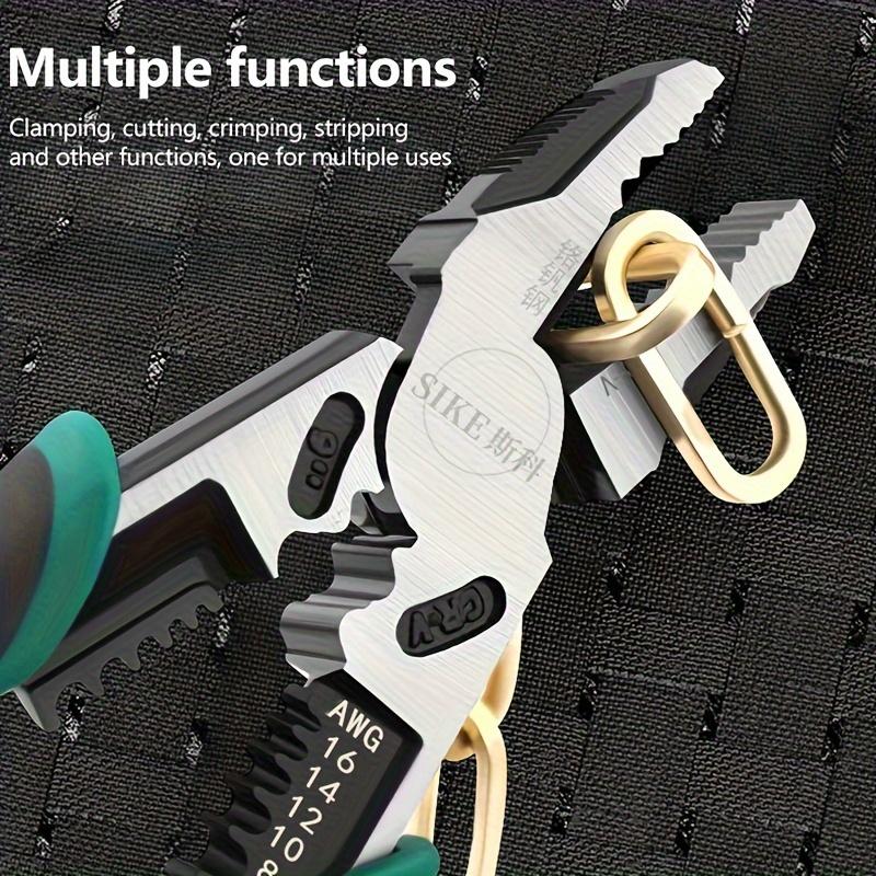 OEM Multi-Functional Electrical Pliers Industrial Grade DIY Wire Stripping Cutting Crimping Tools with Serrated Jaw Surface