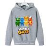 Худи Stumble Guys 2025 для детей, толстовки в стиле Харадзюку, игровые свитшоты для мальчиков и девочек, пуловеры с оригинальным мультяшным принтом, детская одежда