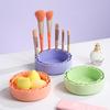 Чаша для чистки кистей для макияжа Beauty Egg Набор для чистки инструментов Кисть Пуховка для пудры Сухая чистка Силиконовая полка для сушки