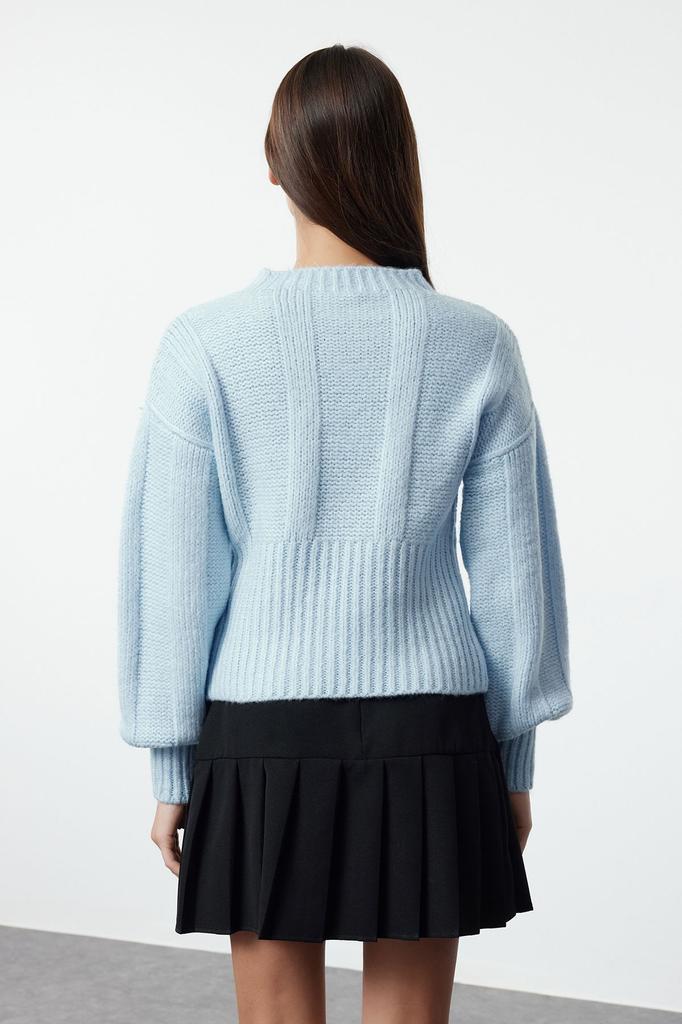 Женская мода Стильный свитер Серые волосы Вязаный свитер с круглым вырезом Трикотаж