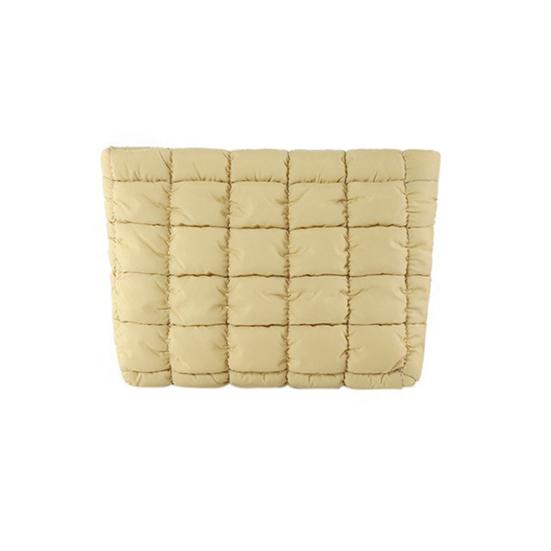 Косметичка Компактный Размер Стеганая Сумка для Макияжа с Застежкой-молнией Сверху Просторный Внутренний Карман Легко Чистить Дорожный Органайзер для Косметики