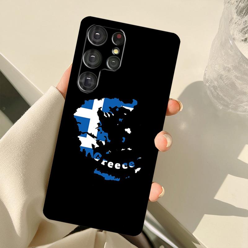 Чехол Греция Греческий флаг для Samsung Galaxy S24 Ultra S21 S22 S23 S25 Ultra S9 S10 Plus S20 FE S25 FE Задняя крышка