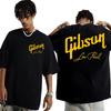 Gibson 1894 Рок-стиль Gibson Paul Gibson Электрогитара Мужская Футболка из чистого хлопка Gibson 1894 Рок Хлопковая Футболка 2026