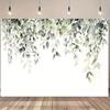 2D Watercolor Hanging Eucalyptus Leaves Backdrop Party Photo Background Cloth