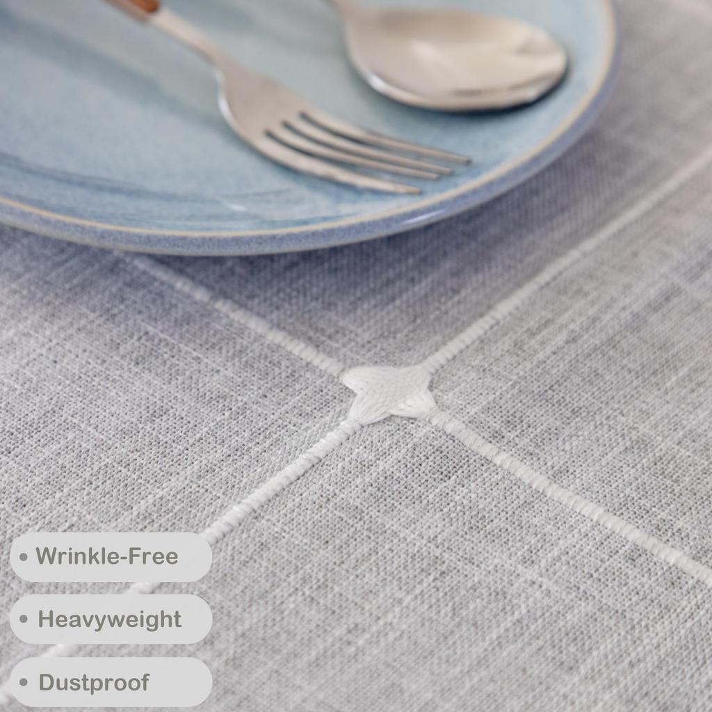 Круглая скатерть из хлопка и льна, моющаяся клетчатая скатерть в стиле бохо с кисточками, фермерская, деревенская скатерть для вечеринки, свадьбы