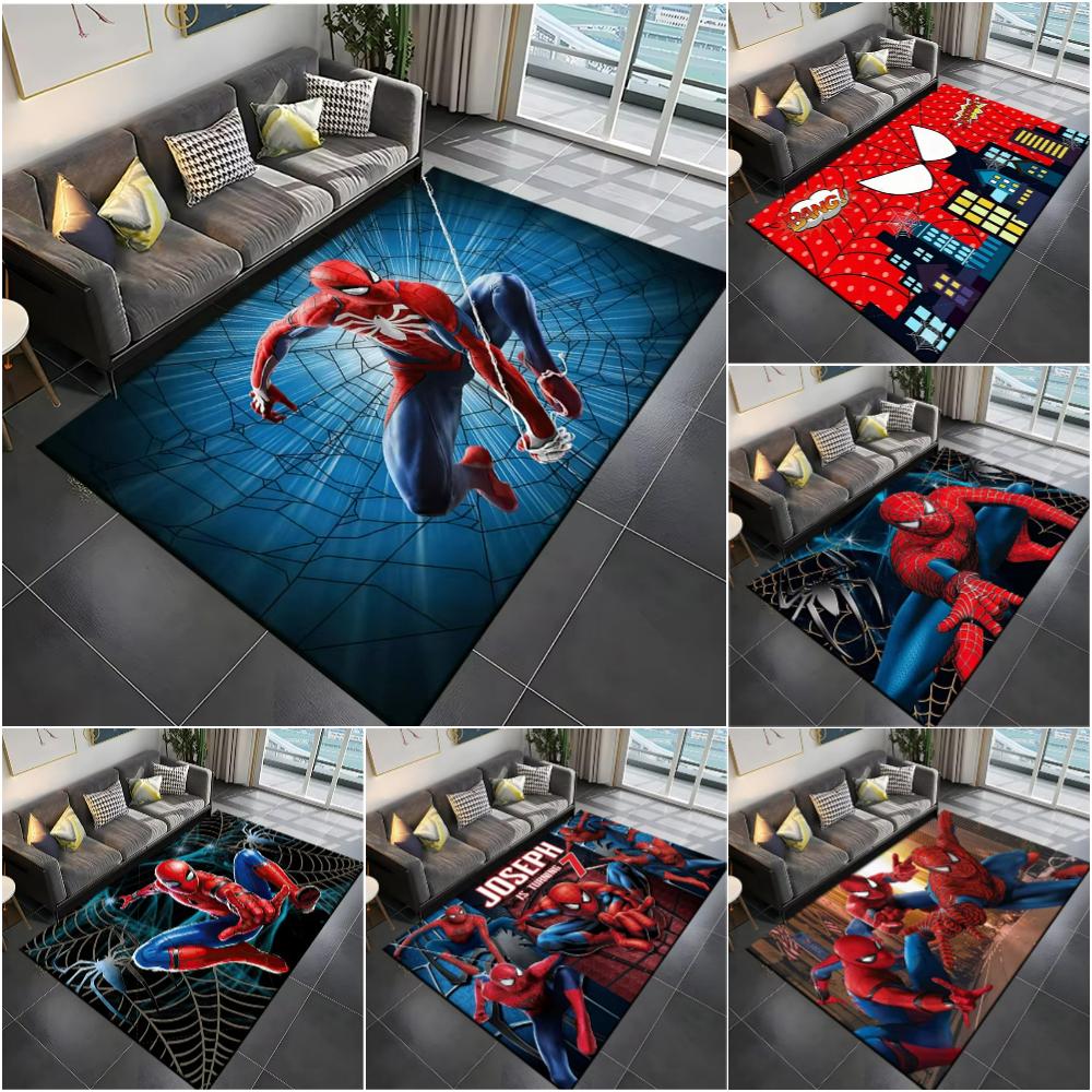 Disney Superhero Spiderman Pattern Large Rug Floor Mat for Living Room Bedroom Sofa Area Modern Decor Kid's Room Rug