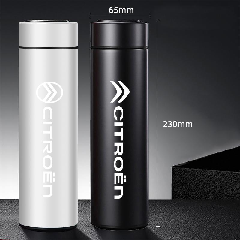 GESW6 Car 500ml Portable Stainless Steel Insulated Cup Coffee Mug For Citroen Celysee C6 C3 C5 C1 C2 Aircross Picasso Cactus Berlingo