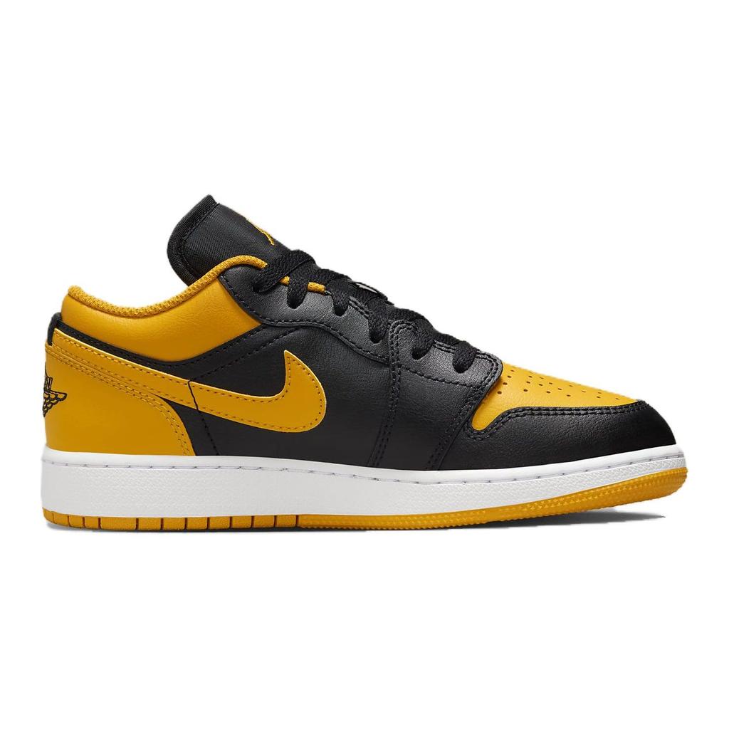 Air Jordan 1 Low GS Yellow Ochre Kids Sneakers Black White 553560-072