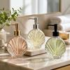 400ml Hand Soap Bottle Glass Liquid Soap Container Shell Shaped Soap Dispenser Hotel