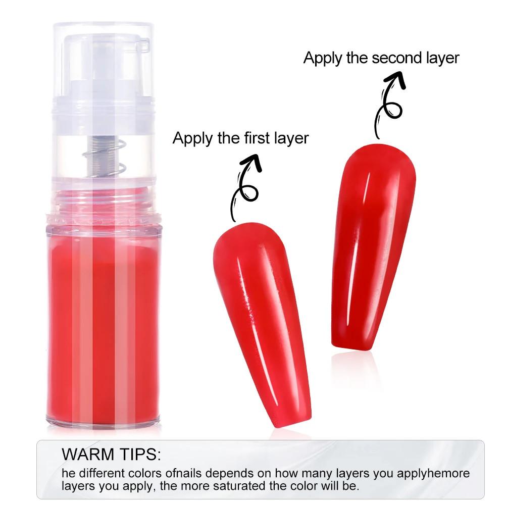 12 цветов Быстрый Омбре Спрей Акриловая Пудра для Ногтей Неоновый Градиент Пастель с Потрясающим Эффектом Профессиональная Пудра для Погружения Ногтей