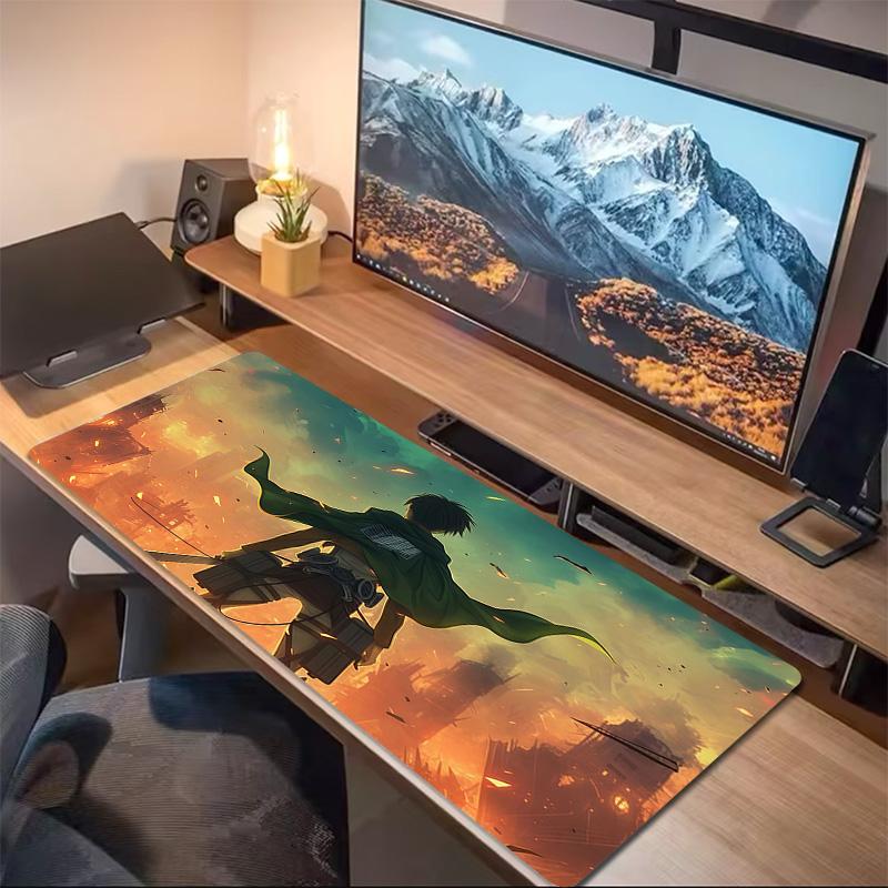 Attack on Titan2 Print Cushion Non-slip Laptop Tablet Big Mousepad XXL Mat Mini PC Playmat With Lock edge