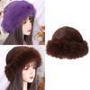 Korean Faux Fur Bucket Hat Thicken Winter Fluffy Hats Fashion Luxury Plush Hat Lady