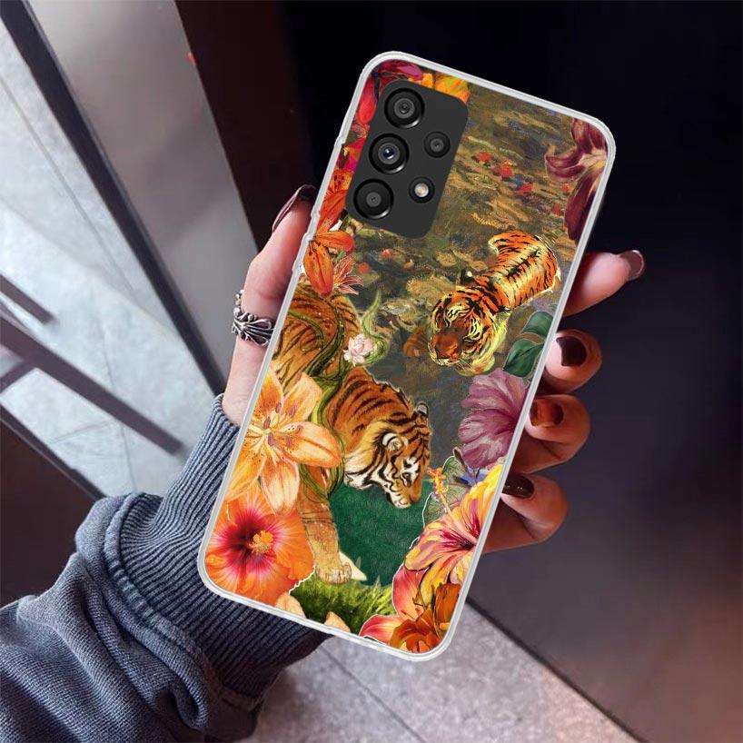 Superior Tiger Pattern Art Phone Case For Samsung Galaxy A12 A52S A42 A32 A22 A51 A50 Note 20 Ultra 10 S10 Plus A71 A70 A31 A30
