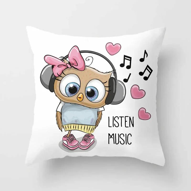 Милые наволочки на подушки с совами  Удобная наволочка x Декоративные подушки для дивана, кровати, машины, пледа, домашнего декора