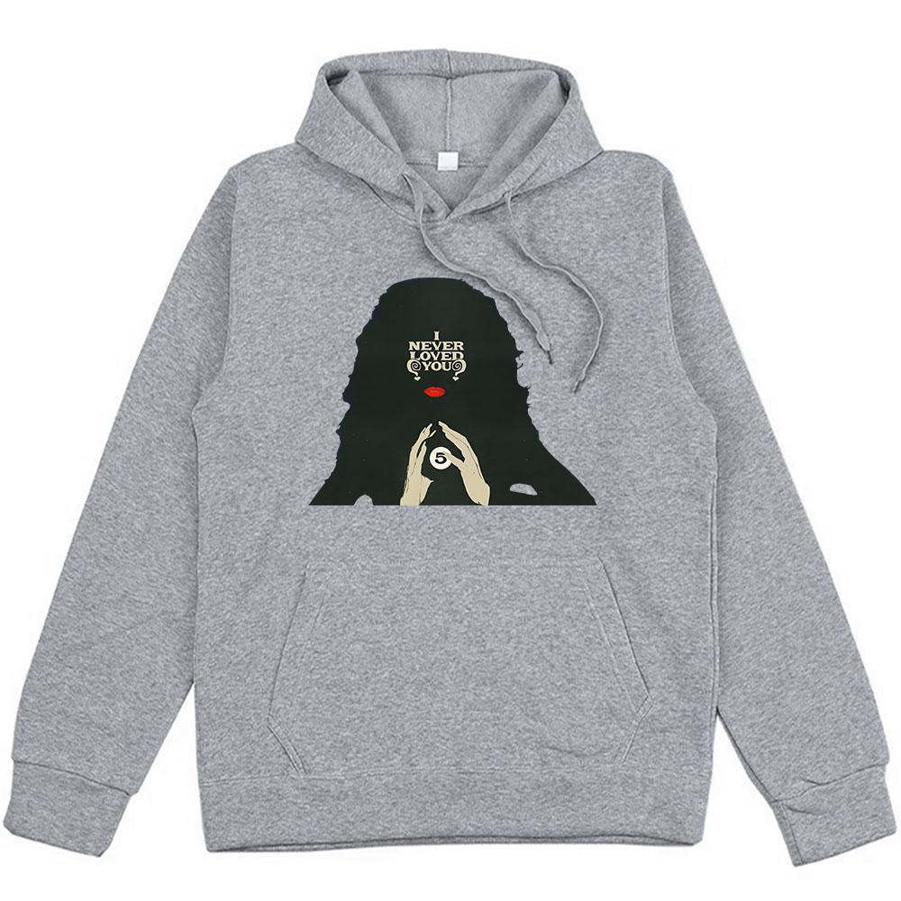 Мужская уличная одежда Певица Холзи Толстовки I Never Loved You Хип-хоп унисекс Зимние толстовки Sudaderas Hombre Пуловеры с капюшоном Мужские