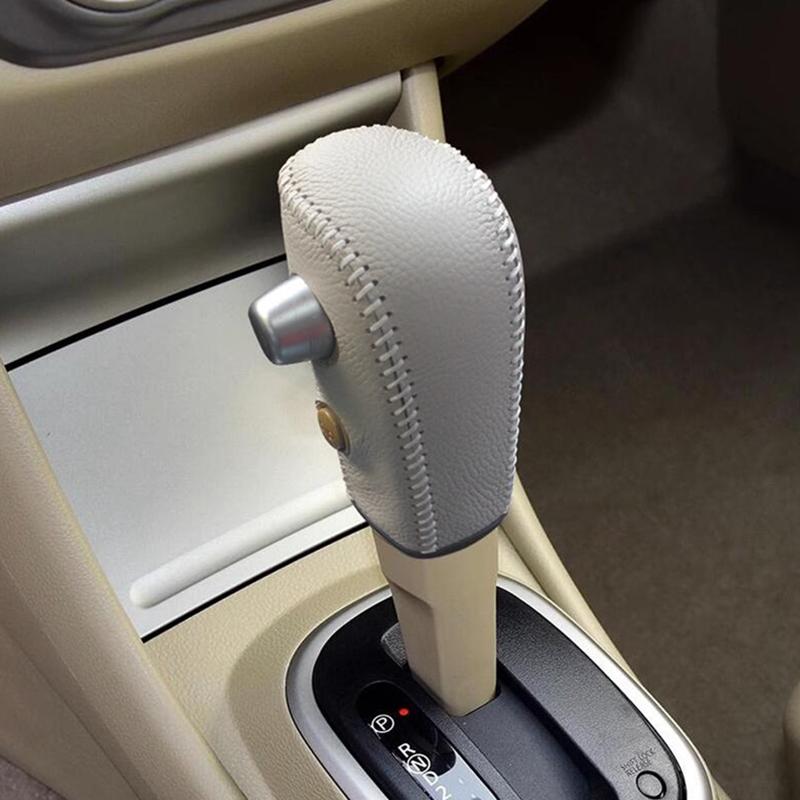 Автомобильный чехол для ручки переключения передач для Nissan Tiida Livina Sentra Sylphy Bluebird, кожаный чехол для ручки переключения передач