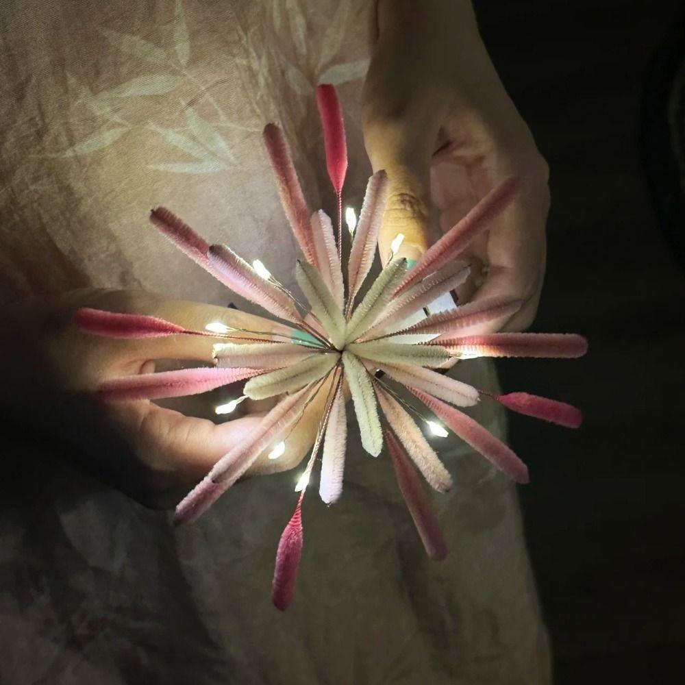 Blue Color Glow Color Firework Strip Hair Clip Handmade Hair Clip Creative Gift Hair Accessories
