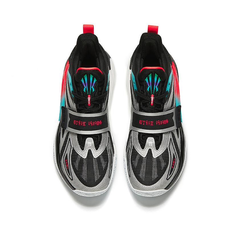 Anta Kai 1 Kyrie 1 Амортизация Kaleidoscope для нападения Нескользящие баскетбольные кроссовки с низким верхом Мужские кроссовки Черный Серебристый 112431102S-4