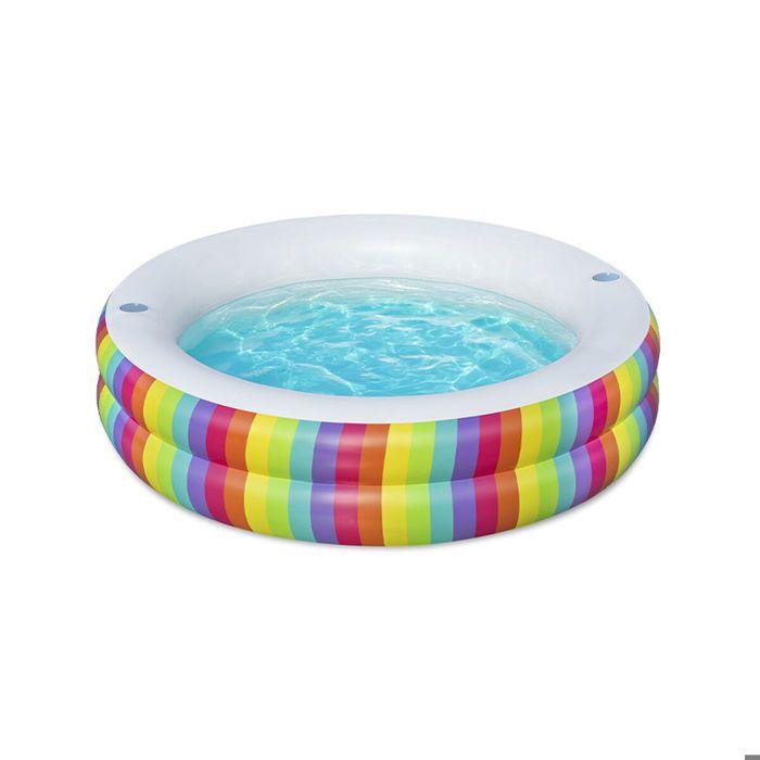 Bestway Inflatable Kids Paddling Pool 206 X 206 X 51 Cm Rainbow