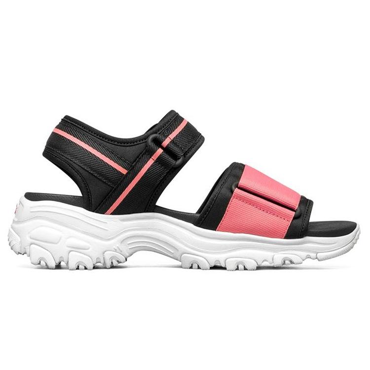 (WMNS) Skechers D'Lites 1.0 Sandals Black/Pink Women's 119239-BKPK