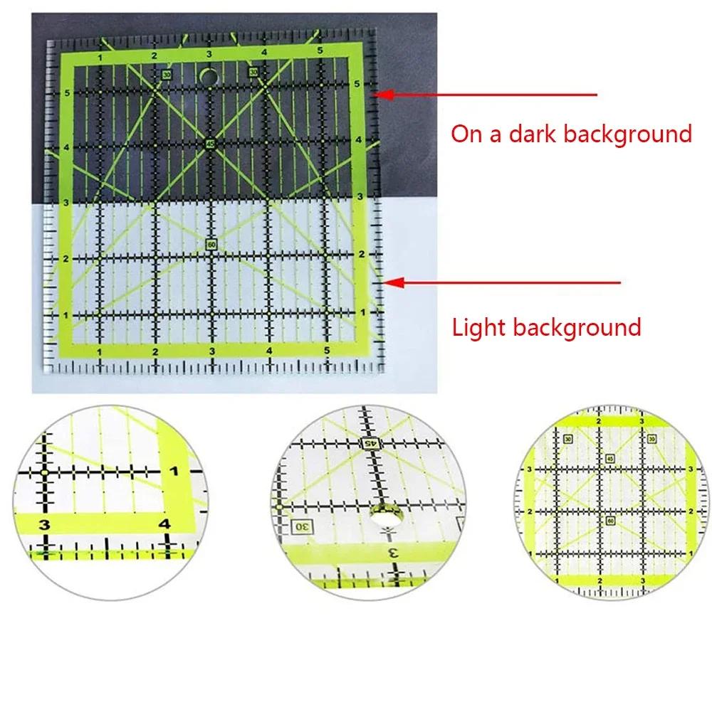 Линейка для квилтинга одежды, дюймовая шкала, угловая акриловая двухцветная сетка, линия, лоскутное шитье, квадратная одежда «сделай сам», рукоделие, шитье, измерения