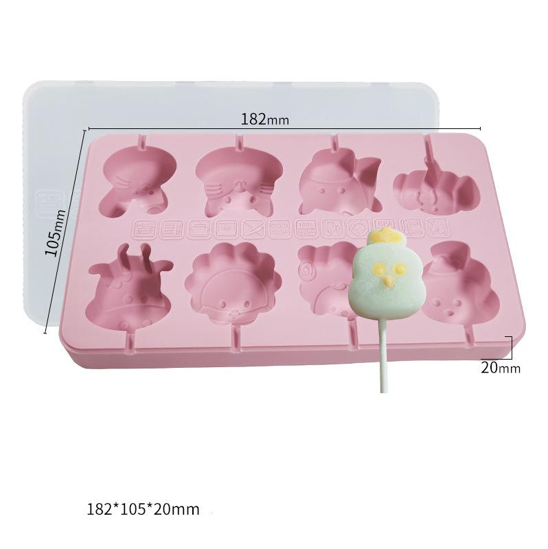 Porous Animal Silicone Lollipop Mold Princess Cheese Stick Making Tool Chocolate Candy Ice Mould Party Snack Children's Day Gift