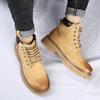 Осенние и зимние мужские ботинки Модный минималистичный дизайн в стиле отдыха, бизнеса, офиса, мотоцикла, обувь из натуральной кожи