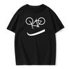 Bicycle Reverse Letter Funny Printing Men Women T Shirts Fashion Comfortable Top Regular Sleeve Short Sleeve Large Size Tshirts