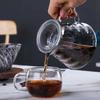 Стеклянный кофейник Стеклянный кофейник для совместного использования Кофеварка для пуровера Кофейник Отметка уровня воды 600 мл