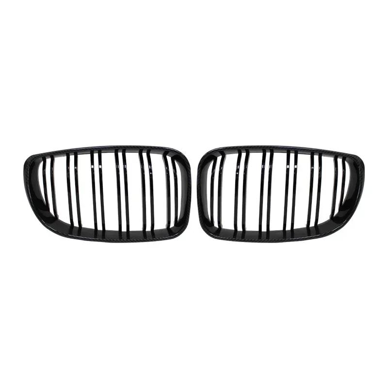 Для BMW E81 E87 E82 E88 128I 130I 135I автомобильный передний бампер Решетка для почек Гоночные грили Решетки Глянцевый черный Гриль с двумя планками 07-11