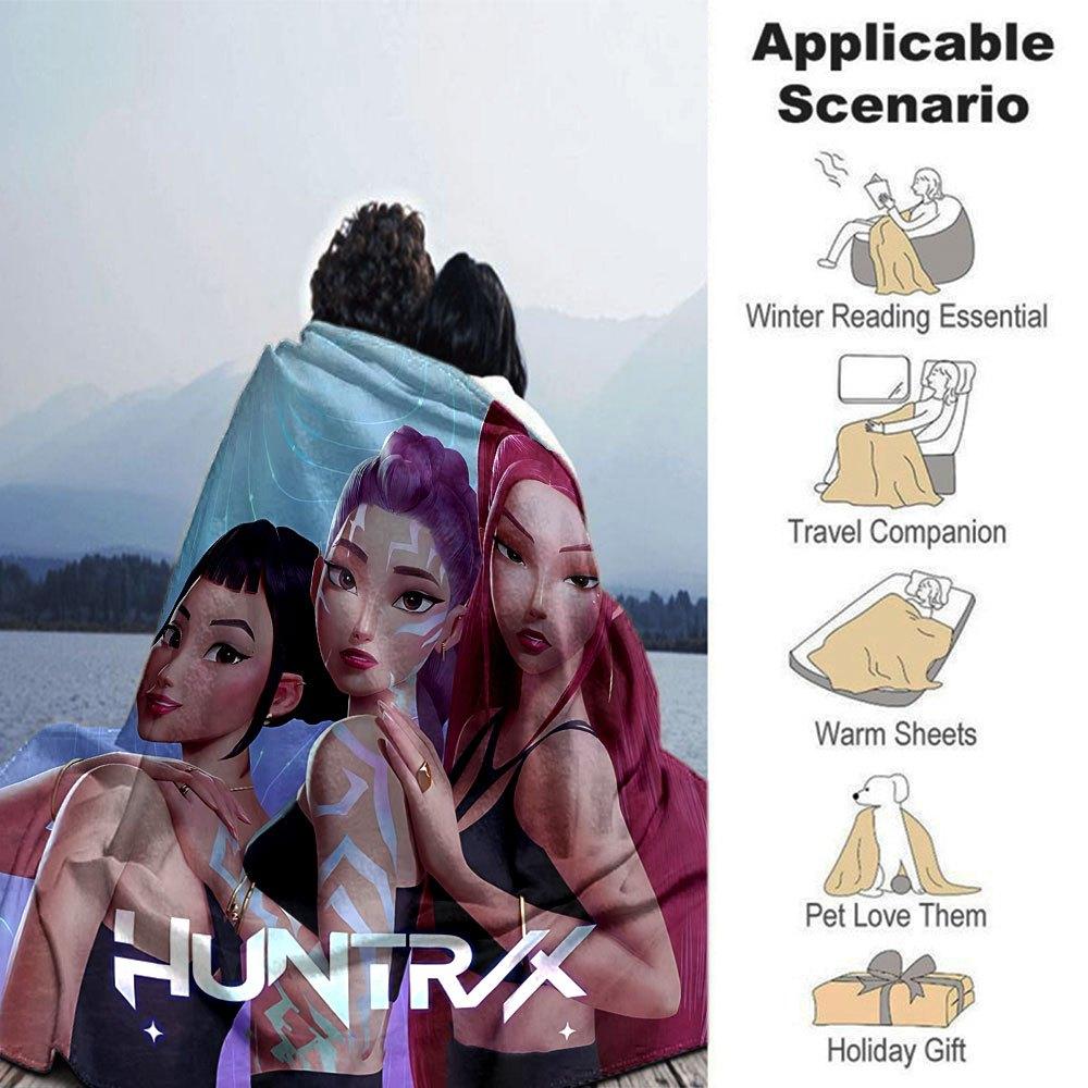 1pc hunter x (16) Blanket Soft Warm Throw for Home, Office, Travel All Season Cozy Bedding Gift, Office Cozy AccessoryB1