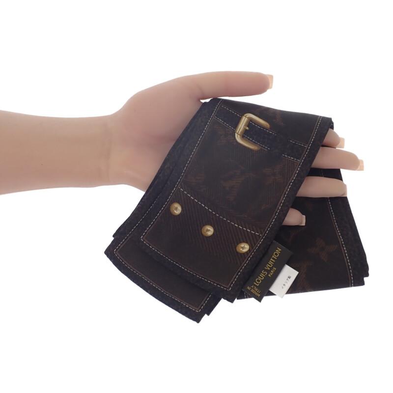 Louis Vuitton M72396 Scarf Dark Brown Silk Women